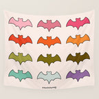 Rainbow Bats Wall Tapestry Gallery Image 4