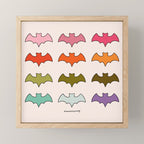 Rainbow Bats Mini Art Print Gallery Image 1