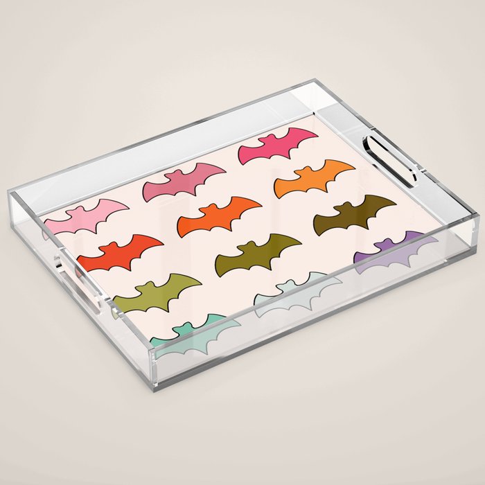 Rainbow Bats Acrylic Tray Gallery Image 1