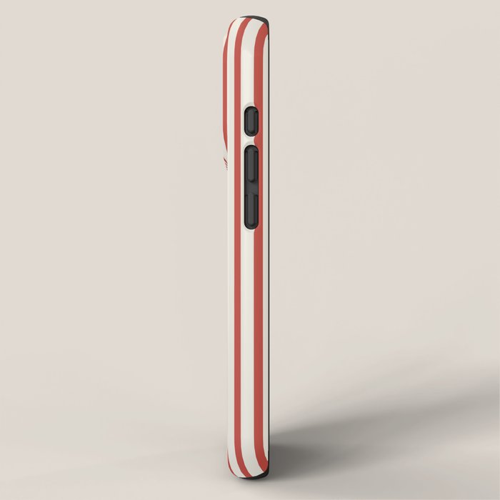 Red And Cream Striped iPhone Case Gallery Image 2