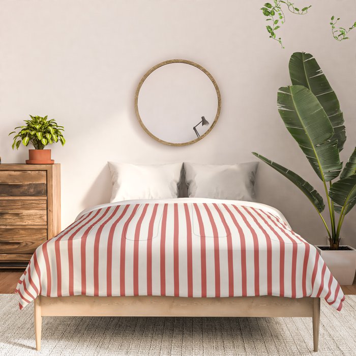 Red And Cream Striped Comforter Gallery Image 3