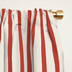 Red And Cream Striped Window Curtain Gallery Image 2