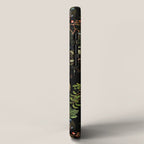 Vintage & Shabby Chic - vintage botanical wildflowers and berries on black iPhone Case Gallery Image 2