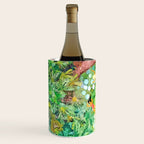 Tropical Vacay | Rainforest Jungle Botanical Lush Nature | Summer Lake People Swim | Boho Painting Wine Chiller Gallery Image 2