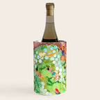 Tropical Vacay | Rainforest Jungle Botanical Lush Nature | Summer Lake People Swim | Boho Painting Wine Chiller Gallery Image 1