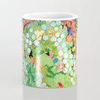 Tropical Vacay | Rainforest Jungle Botanical Lush Nature | Summer Lake People Swim | Boho Painting Coffee Mug Gallery Image 4