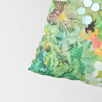 Tropical Vacay | Rainforest Jungle Botanical Lush Nature | Summer Lake People Swim | Boho Painting Pillow Sham Gallery Image 4