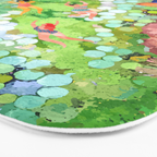 Tropical Vacay | Rainforest Jungle Botanical Lush Nature | Summer Lake People Swim | Boho Painting Bath Mat Gallery Image 3