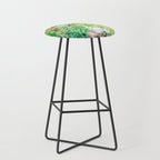 Tropical Vacay | Rainforest Jungle Botanical Lush Nature | Summer Lake People Swim | Boho Painting Stool Gallery Image 1