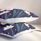 Folk Moth - orange and cream Pillow Sham Gallery Image 3