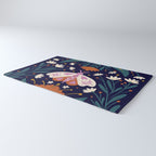 Folk Moth - orange and cream Rug Gallery Image 3