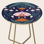 Folk Moth - orange and cream Side Table Gallery Image 2
