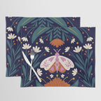 Folk Moth - orange and cream Placemat Gallery Image 1