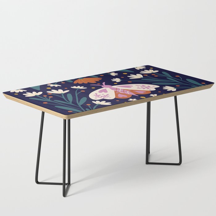Folk Moth - orange and cream Coffee Table Gallery Image 1