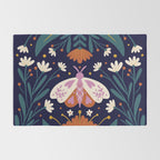 Folk Moth - orange and cream Rug Gallery Image 2