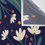 Folk Moth - orange and cream Wall Tapestry Gallery Image 3