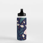 Folk Moth - orange and cream Water Bottle Gallery Image 3