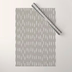Raindrops, Gray, Minimalism, Abstract Art Wrapping Paper Gallery Image 1