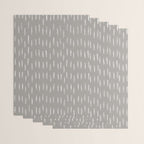Raindrops, Gray, Minimalism, Abstract Art Wrapping Paper Gallery Image 3
