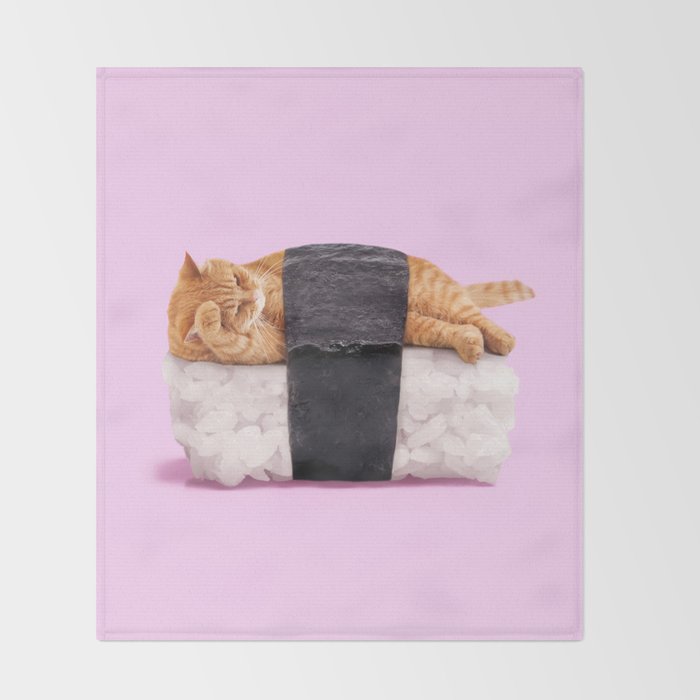 SUSHICAT Throw Blanket Gallery Image 2