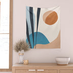 Minimal Abstract Art Landscape 10 Wall Tapestry Gallery Image 2