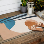 Minimal Abstract Art Landscape 10 Outdoor Rug Gallery Image 2