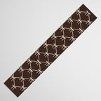 Bows and Ribbons Pattern LXIII Mocha Brown Table Runner Gallery Image 3