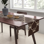 Bows and Ribbons Pattern LXIII Mocha Brown Table Runner Gallery Image 2