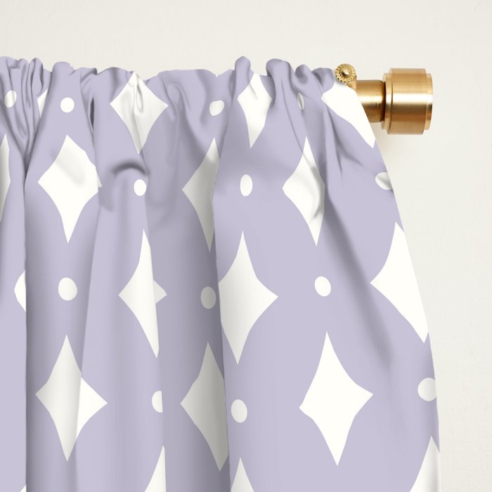 Vintage Stars II Lilac Window Curtain Gallery Image 2
