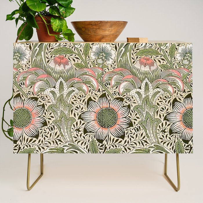 William Morris Corncockle Floral Credenza Gallery Image 1