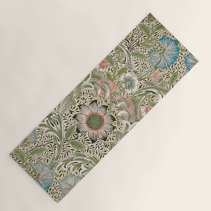 William Morris Corncockle Floral Yoga Mat Gallery Image 1