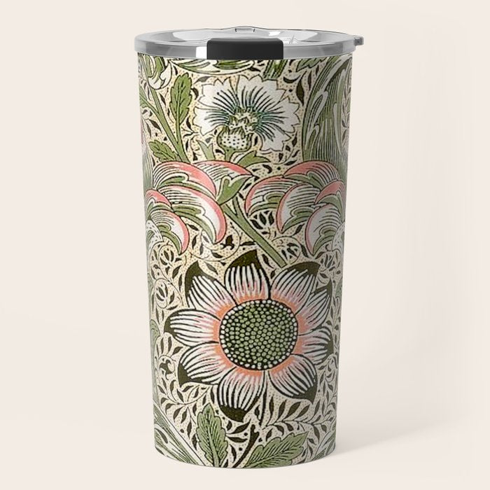 William Morris Corncockle Floral Travel Mug Gallery Image 1