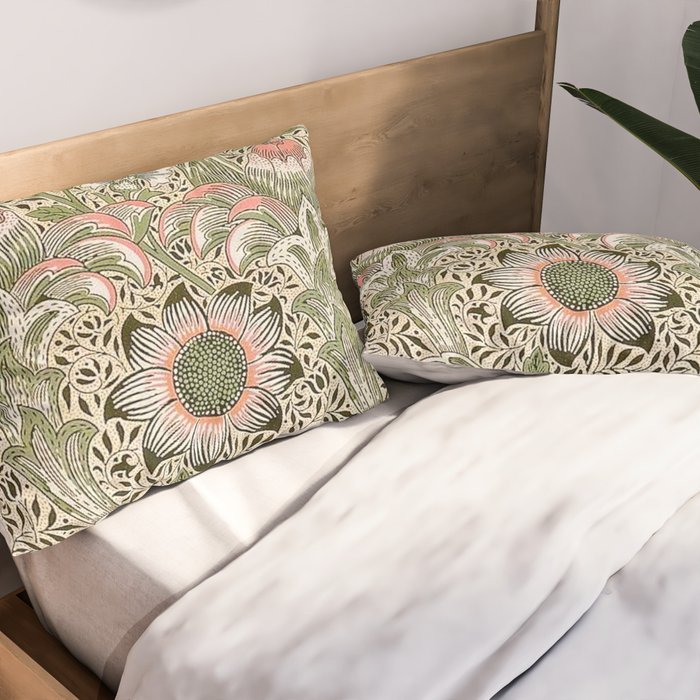 William Morris Corncockle Floral Pillow Sham Gallery Image 2