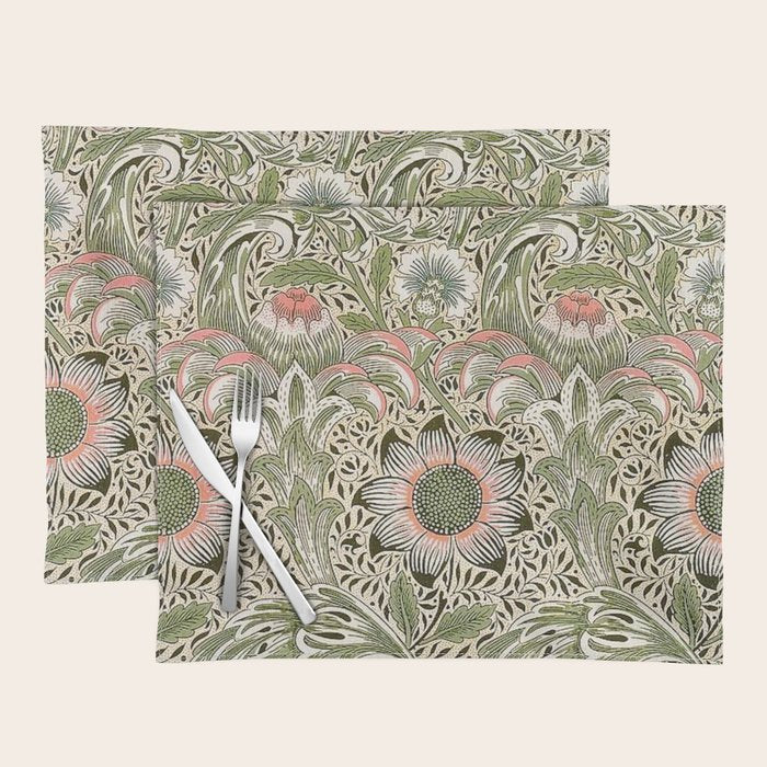 William Morris Corncockle Floral Placemat Gallery Image 1