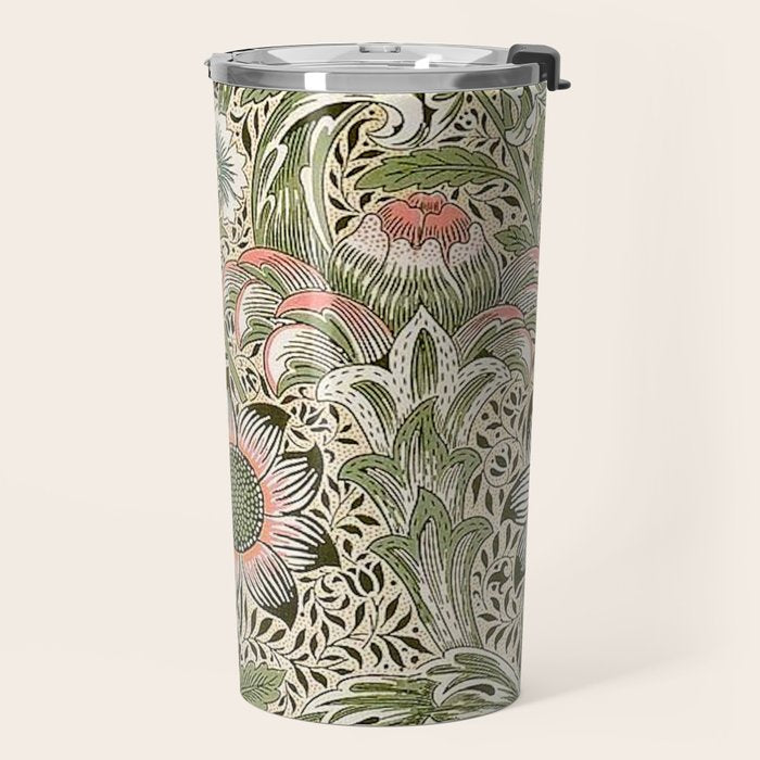 William Morris Corncockle Floral Travel Mug Gallery Image 2