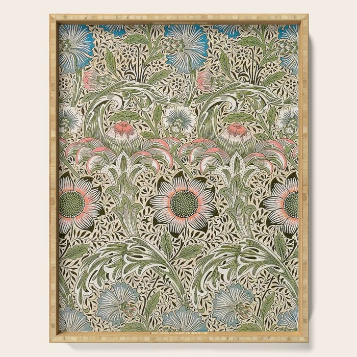 William Morris Corncockle Floral Serving Tray Gallery Image 1