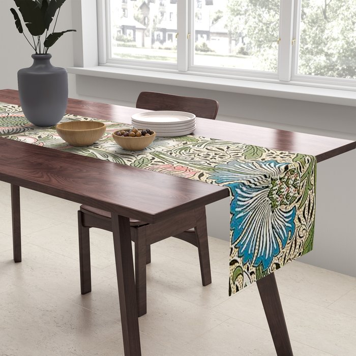 William Morris Corncockle Floral Table Runner Gallery Image 2