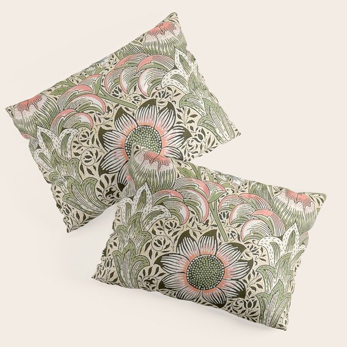 William Morris Corncockle Floral Pillow Sham Gallery Image 3