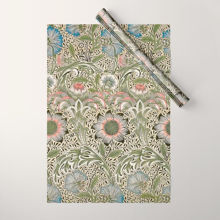 William Morris Corncockle Floral Wrapping Paper Gallery Image 1