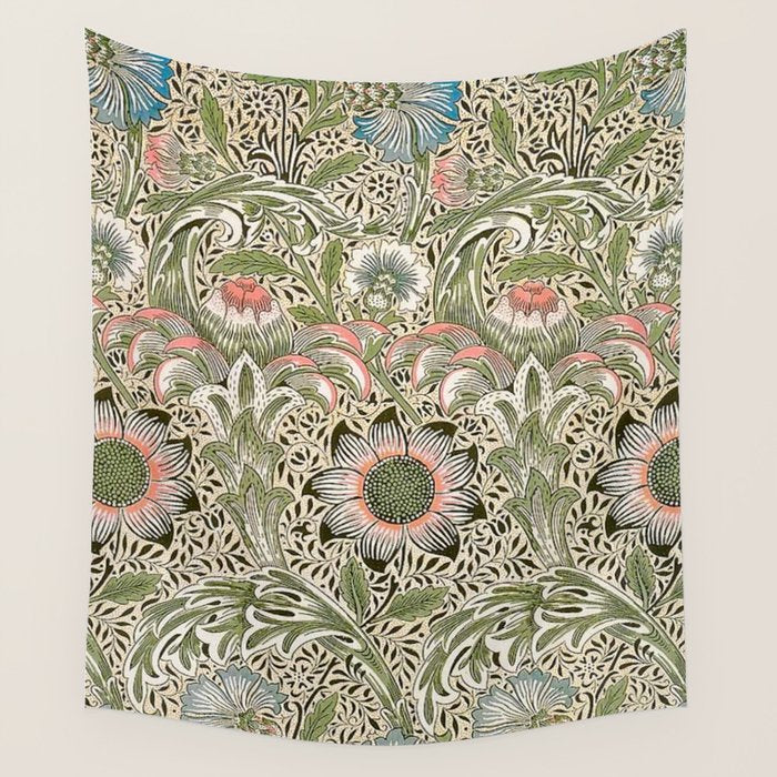 William Morris Corncockle Floral Wall Tapestry Gallery Image 4