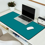 Retro Teal Solid Color Desk Mat Gallery Image 2