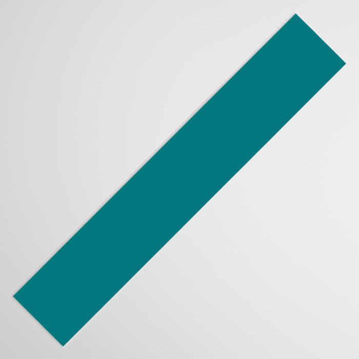Retro Teal Solid Color Table Runner Gallery Image 3