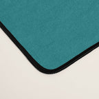 Retro Teal Solid Color Desk Mat Gallery Image 4