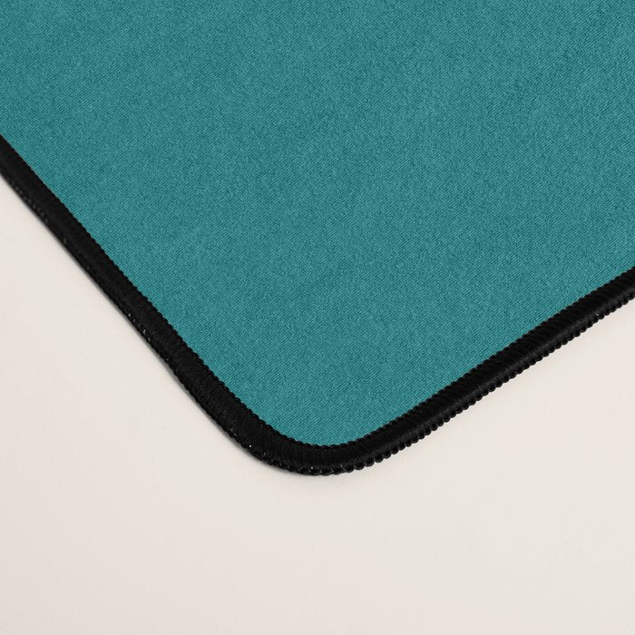 Retro Teal Solid Color Desk Mat Gallery Image 4