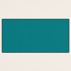 Retro Teal Solid Color Desk Mat Gallery Image 3