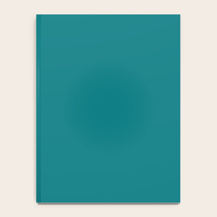 Retro Teal Solid Color Notebook Gallery Image 4