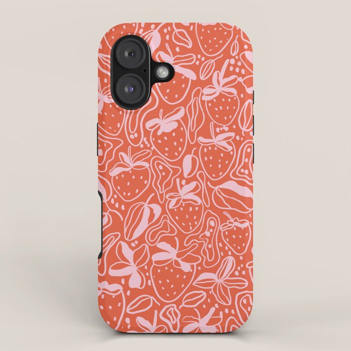 Red and pink strawberries iPhone Case Gallery Image 1