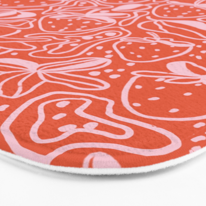 Red and pink strawberries Bath Mat Gallery Image 3