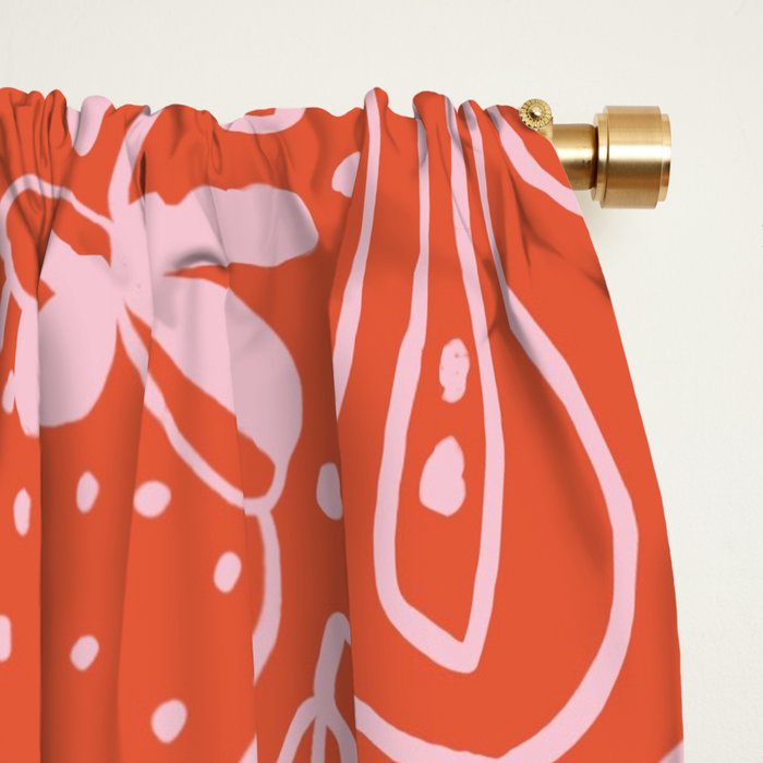 Red and pink strawberries Window Curtain Gallery Image 2