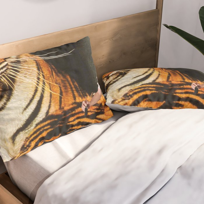 The Making of a Tiger Pillow Sham Gallery Image 2